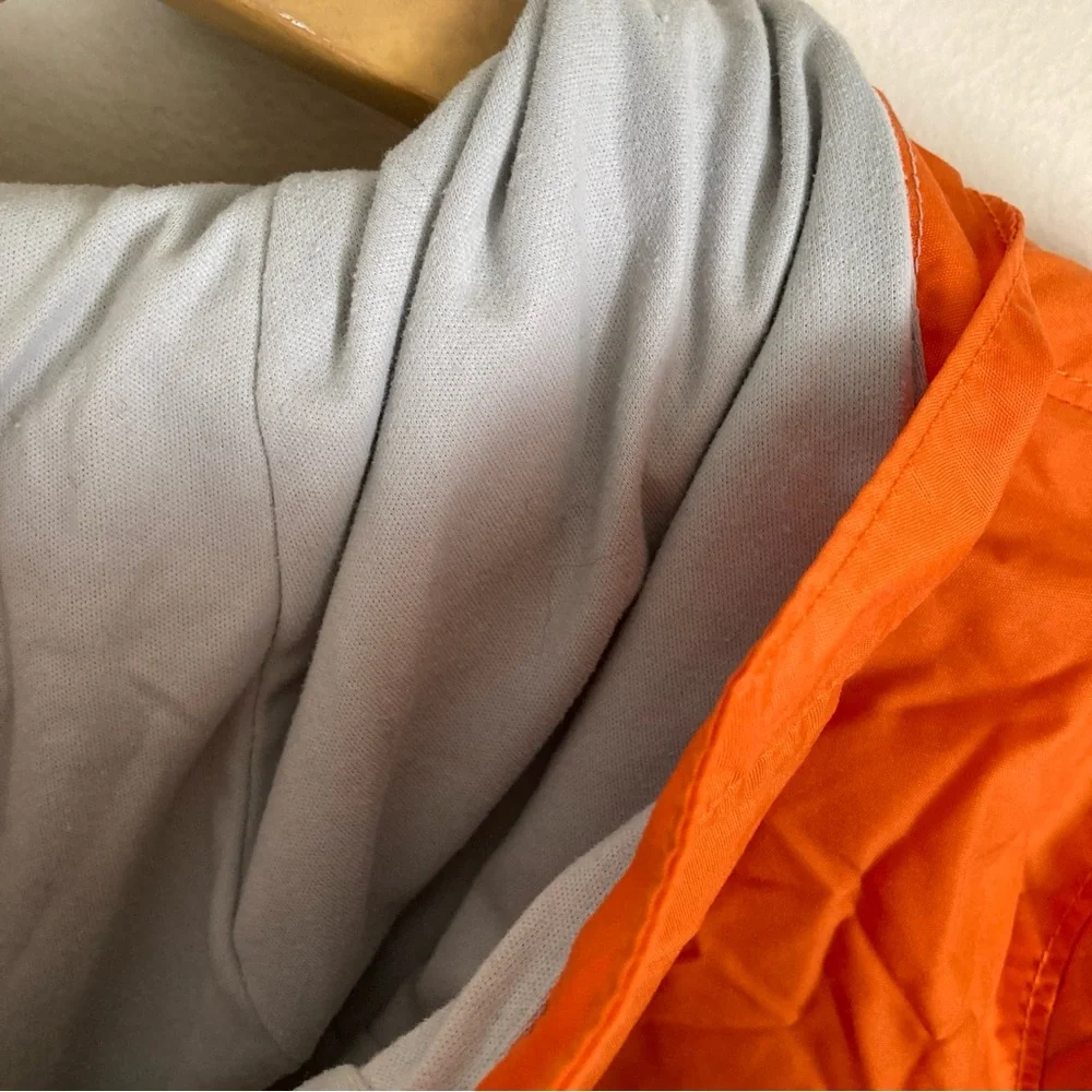Columbia Kids Orange Hooded Windbreaker with Chest Zip